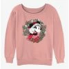 Outlet 😍 Disney Minnie Mouse Minnie In Wreath ✔️ Girls Slouchy Sweatshirt ✨