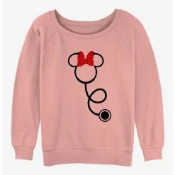 Discount 🌟 Disney Minnie Mouse Minnie Stethoscope 🔔 Girls Slouchy Sweatshirt ⭐