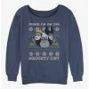 Flash Sale 🎁 Disney Villains Naughty and Proud Ugly Christmas Girls Slouchy Sweatshirt 🎁