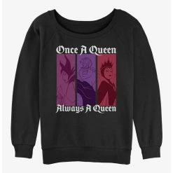 Outlet 🔔 Disney Villains Always A Queen Girls Slouchy Sweatshirt 🤩