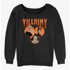 New 🛒 Disney Villains Villainy 👏 Girls Slouchy Sweatshirt ⌛