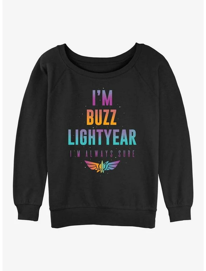 Cheap โค๏ธ Disney Pixar Lightyear Buzz Is Always Sure ๐คฉ Girls Slouchy Sweatshirt โ 1 Cheap โค๏ธ Disney Pixar Lightyear Buzz Is Always Sure ๐คฉ Girls Slouchy Sweatshirt โ