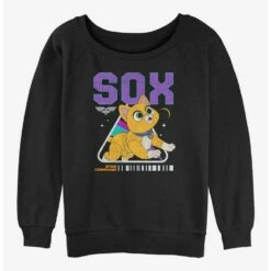 Budget ✔️ Disney Pixar Lightyear Sox Space Cat Girls Slouchy Sweatshirt 🧨