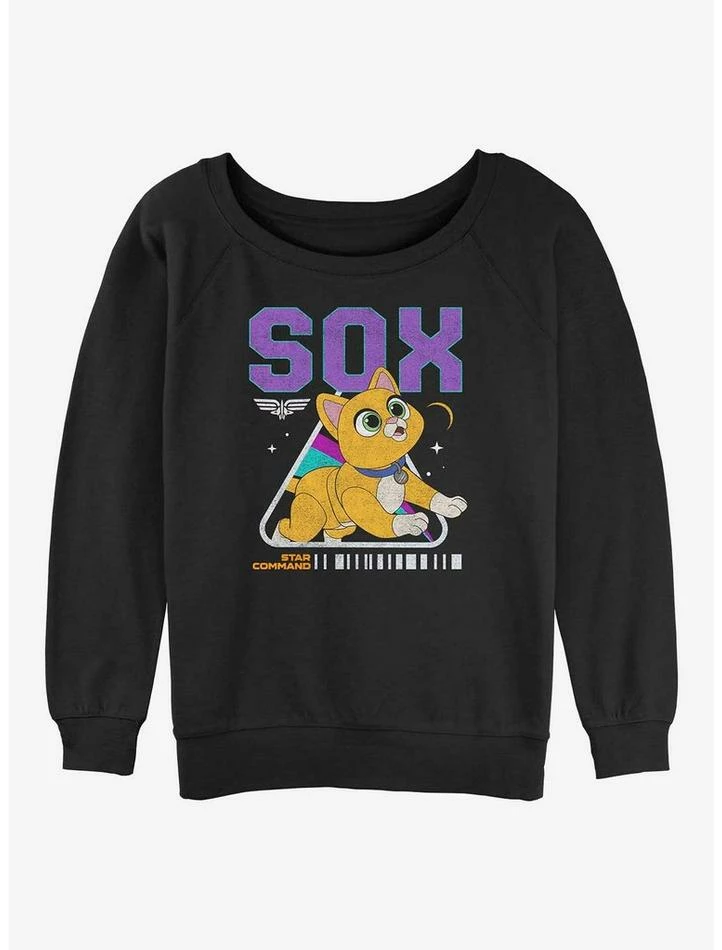 Budget โ๏ธ Disney Pixar Lightyear Sox Space Cat Girls Slouchy Sweatshirt ๐งจ 1 Budget โ๏ธ Disney Pixar Lightyear Sox Space Cat Girls Slouchy Sweatshirt ๐งจ