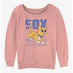 Coupon 🤩 Disney Pixar Lightyear Sox Companion Cat 🤩 Girls Slouchy Sweatshirt ✨