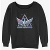 Cheap 😀 Disney Pixar Lightyear Star Command Icon Girls Slouchy Sweatshirt 😀