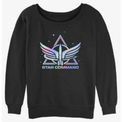 Cheap 😀 Disney Pixar Lightyear Star Command Icon Girls Slouchy Sweatshirt 😀