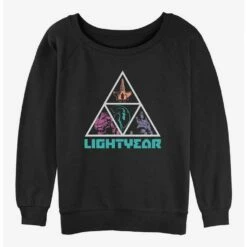 Cheapest 🥰 Disney Pixar Lightyear What's The Buzz Girls Slouchy Sweatshirt 👍