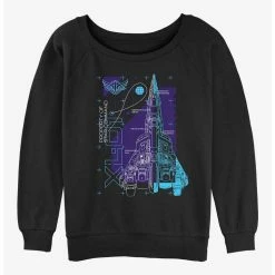 Buy 👏 Disney Pixar Lightyear XL-01 Spaceship Schematic Girls Slouchy Sweatshirt 😍