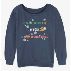 Best Sale ❤️ Disney The Lion King Naughty Nice Worried Girls Slouchy Sweatshirt 🔥