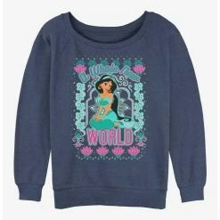 Brand new 💯 Disney Princesses Jasmine World Girls Slouchy Sweatshirt 🧨