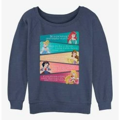 Cheap ⌛ Disney Princesses Princess Adjectives 😉 Girls Slouchy Sweatshirt ⌛
