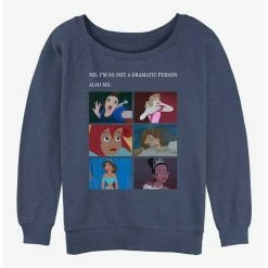 Cheap ⭐ Disney Princesses Princess Drama Meme 🎉 Girls Slouchy Sweatshirt 😍