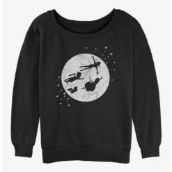 Outlet 👍 Disney Tinker Bell Second Star To The Right Girls Slouchy Sweatshirt ⭐