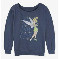 Budget 🤩 Disney Tinker Bell Snow Good Girls Slouchy Sweatshirt 😀