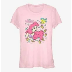 Coupon ⌛ Disney The Little Mermaid Ariel and Friends 🧨 Girls T-Shirt ⌛