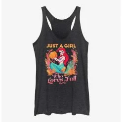 Brand new 🛒 Disney The Little Mermaid Pumpkin Ariel Girls Tank ⌛