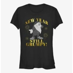 Budget 🎁 Disney Snow White and the Seven Dwarfs New Year Still Grumpy Girls T-Shirt ⌛