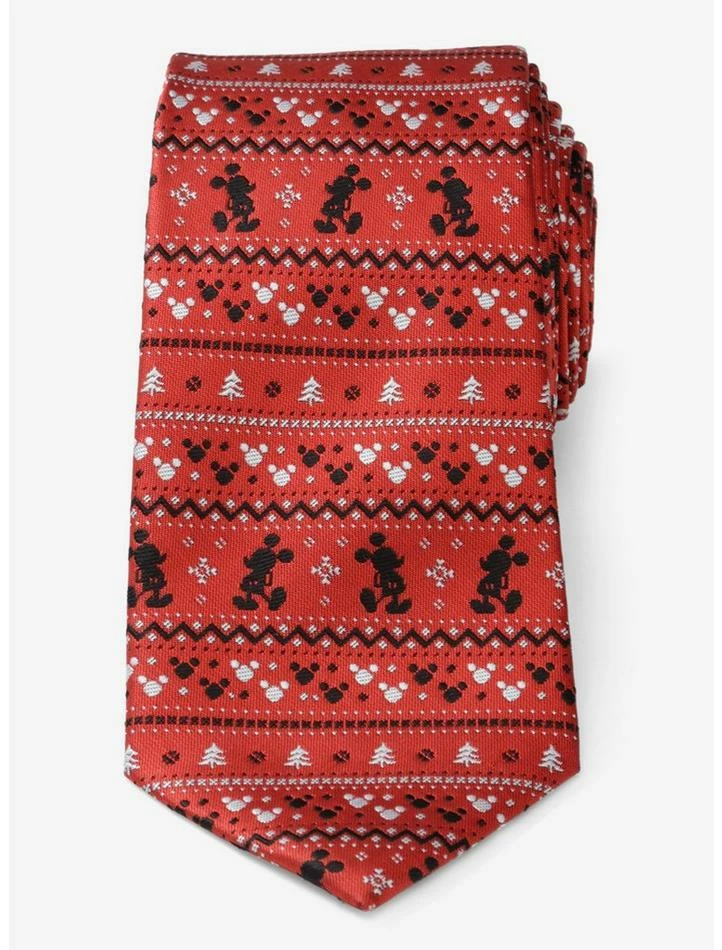 Buy ✨ Disney Mickey Mouse Fair Isle Red Men's Tie ✔️ 3 Buy ✨ Disney Mickey Mouse Fair Isle Red Men's Tie ✔️ - Image 3