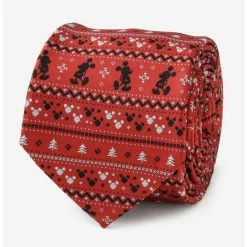 Buy ✨ Disney Mickey Mouse Fair Isle Red Men's Tie ✔️