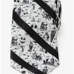New ⌛ Disney The Nightmare Before 🔥 Christmas Stripe Black Men's Tie ⭐ -Dressup Outfits Shop 20138875 av2