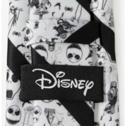 New ⌛ Disney The Nightmare Before 🔥 Christmas Stripe Black Men's Tie ⭐ -Dressup Outfits Shop 20138875 av4
