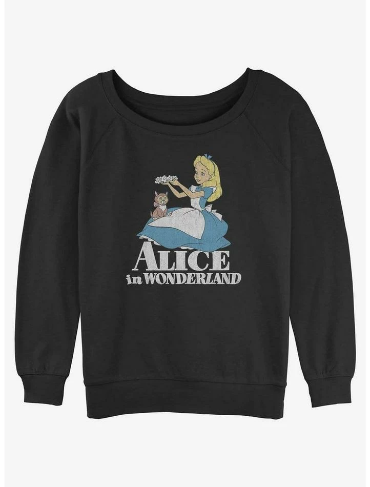 Discount ๐ Disney Alice in Wonderland Alice and Dinah ๐ Girls Slouchy Sweatshirt โจ 1 Discount ๐ Disney Alice in Wonderland Alice and Dinah ๐ Girls Slouchy Sweatshirt โจ