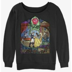 Best Pirce 💯 Disney Beauty and the Beast Glass Dance Girls Slouchy Sweatshirt 🌟