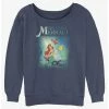 New ⌛ Disney The Little Mermaid Ariel, Sebastian and Flounder Girls Slouchy Sweatshirt 💯
