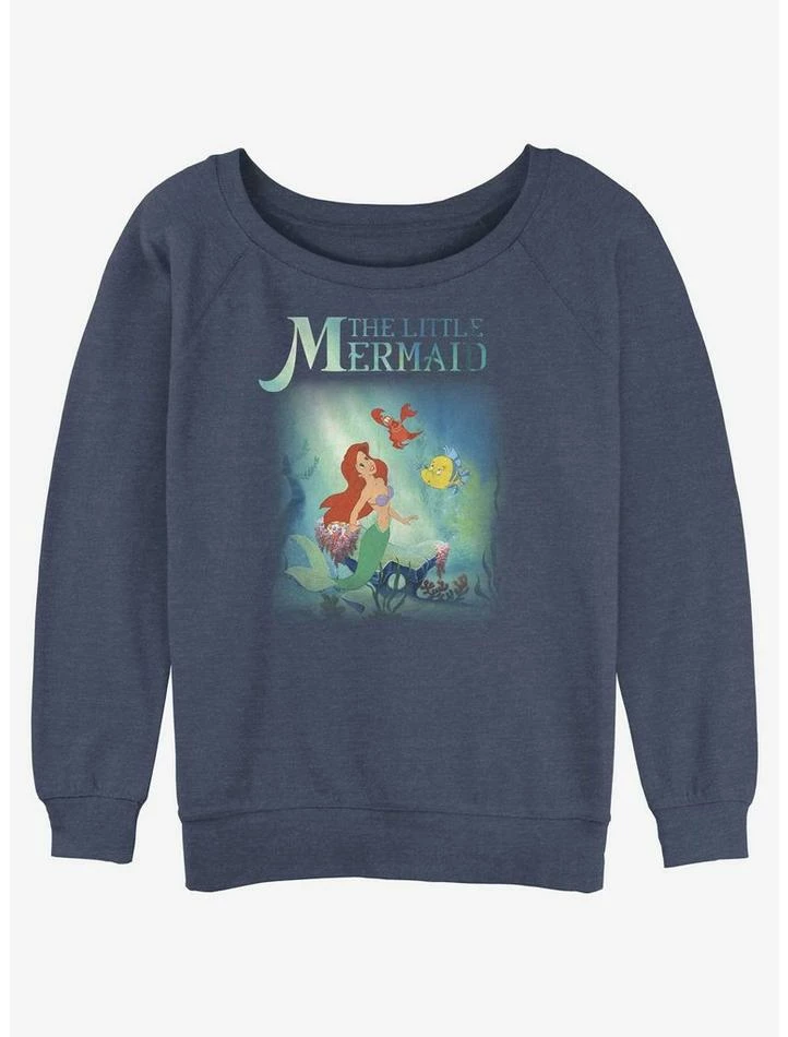 New ⌛ Disney The Little Mermaid Ariel, Sebastian and Flounder Girls Slouchy Sweatshirt 💯 1 New ⌛ Disney The Little Mermaid Ariel, Sebastian and Flounder Girls Slouchy Sweatshirt 💯