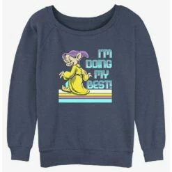 Hot Sale 🎁 Disney Snow White and the Seven Dwarfs Best Dopey Can Girls Slouchy Sweatshirt 💯