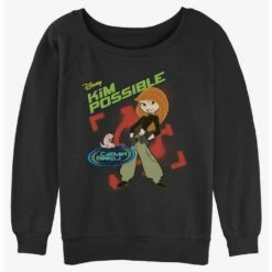 Hot Sale ✨ Disney Kim Possible Call Rufus and Kim ⌛ Girls Slouchy Sweatshirt 💯