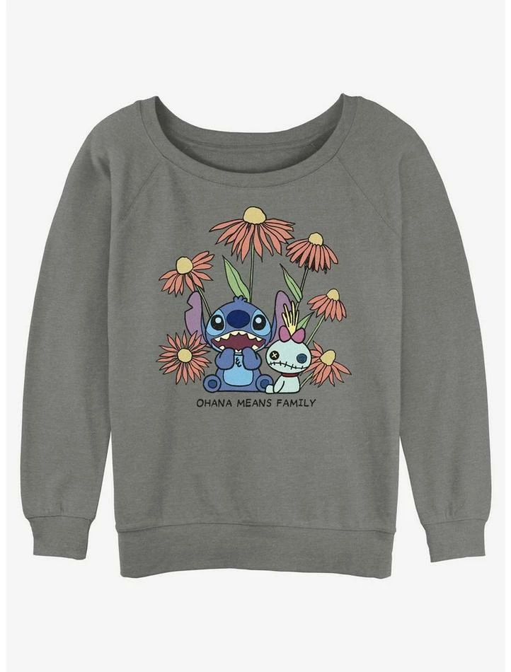 Hot Sale β Disney Lilo & Stitch Chibi Floral Stitch and Scrump π Girls Slouchy Sweatshirt β 1 Hot Sale β Disney Lilo & Stitch Chibi Floral Stitch and Scrump π Girls Slouchy Sweatshirt β