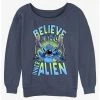 New 🌟 Disney Lilo & Stitch Inner Alien Girls Slouchy Sweatshirt 😉