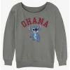 Coupon 🔔 Disney Lilo & Stitch Ohana Collegiate Girls Slouchy Sweatshirt 😀