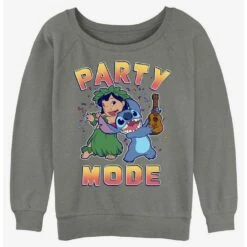 Deals 😍 Disney Lilo & Stitch Party Mode Girls Slouchy Sweatshirt 😀