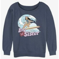 Cheapest ⌛ Disney Lilo & Stitch Big Sister Nani ✔️ Girls Slouchy Sweatshirt 😍
