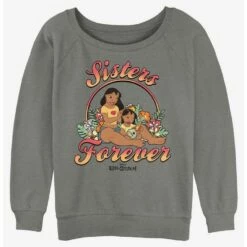 Hot Sale 🔥 Disney Lilo & Stitch Sisters Forever Girls Slouchy Sweatshirt ⭐