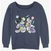 Budget 🥰 Disney Mickey Mouse 80's Couple Girls Slouchy Sweatshirt 😀