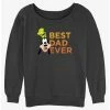 Outlet ✨ Disney Mickey Mouse Best Goofy Dad Ever 👍 Girls Slouchy Sweatshirt 🔥