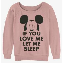 Brand new 🔥 Disney Mickey Mouse Let Me Sleep Girls Slouchy Sweatshirt 💯