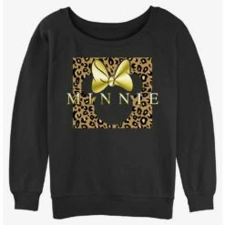 Buy 🎁 Disney Minnie Mouse Leopard Minnie Girls Slouchy Sweatshirt 😍