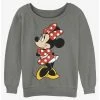 Cheapest 🎁 Disney Minnie Mouse Polka Dot Minnie Girls Slouchy Sweatshirt 😉