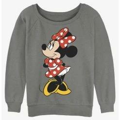 Cheapest 🎁 Disney Minnie Mouse Polka Dot Minnie Girls Slouchy Sweatshirt 😉