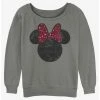 Best Sale ❤️ Disney Minnie Mouse Red Leopard Bow Girls Slouchy Sweatshirt 🤩