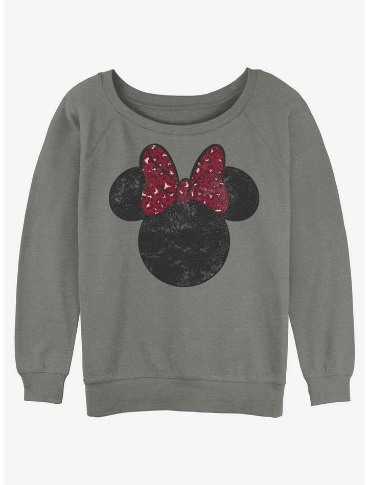 Best Sale ❤️ Disney Minnie Mouse Red Leopard Bow Girls Slouchy Sweatshirt 🤩 1 Best Sale ❤️ Disney Minnie Mouse Red Leopard Bow Girls Slouchy Sweatshirt 🤩
