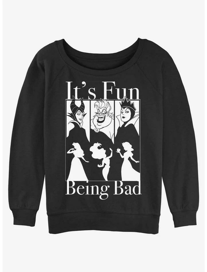 Hot Sale π Disney Villains It's Fun Being Bad βοΈ Girls Slouchy Sweatshirt β 1 Hot Sale π Disney Villains It's Fun Being Bad βοΈ Girls Slouchy Sweatshirt β