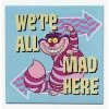 Cheapest ⌛ Disney Alice in Wonderland We're All Mad Here Canvas Wall Decor 🎉