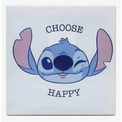 New 😉 Disney Lilo & Stitch Choose Happy Canvas Wall Decor ❤️
