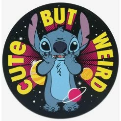 Buy 👏 Disney Lilo & Stitch Cute But Weird Round Metal Sign 🧨